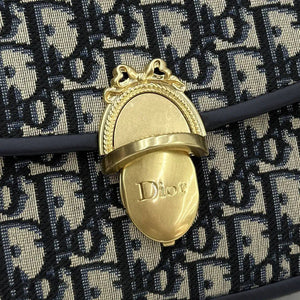 Medium Dior Médaillon Flap Bag M3920QDWP_M900 Blue Dior Oblique Jacquard - Default Title - View 4