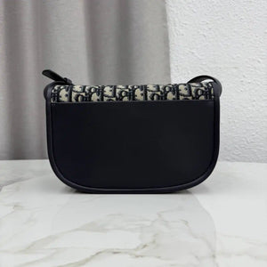 Medium Dior Médaillon Flap Bag M3920QDWP_M900 Blue Dior Oblique Jacquard - Default Title - View 5