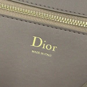 Medium Dior Médaillon Flap Bag M3920QDWP_M900 Elephant Gray Grained Calfskin - Default Title - View 9