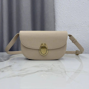 Medium Dior Médaillon Flap Bag M3920QDWP_M900 Apricot Grained Calfskin - Default Title - View 1