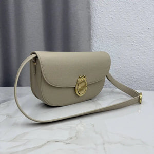 Medium Dior Médaillon Flap Bag M3920QDWP_M900 Camel Beige Grained Calfskin - Default Title - View 2
