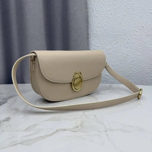Medium Dior Médaillon Flap Bag M3920QDWP_M900 Apricot Grained Calfskin - Default Title - View 2
