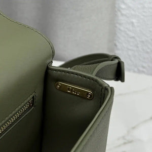 Medium Dior Médaillon Flap Bag M3920QDWP_M900 Olive Green Grained Calfskin - Default Title - View 7