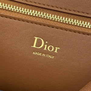 Medium Dior Médaillon Flap Bag M3920QDWP_M900 Gold Brown Grained Calfskin - Default Title - View 9