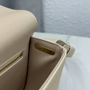 Medium Dior Médaillon Flap Bag M3920QDWP_M900 Apricot Grained Calfskin - Default Title - View 7