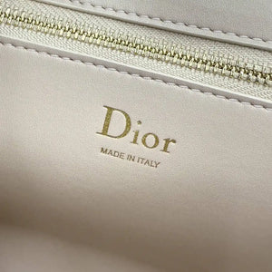 Medium Dior Médaillon Flap Bag M3920QDWP_M900 Apricot Grained Calfskin - Default Title - View 9