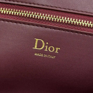Medium Dior Médaillon Flap Bag M3920QDWP_M900 Wine Red Grained Calfskin - Default Title - View 9