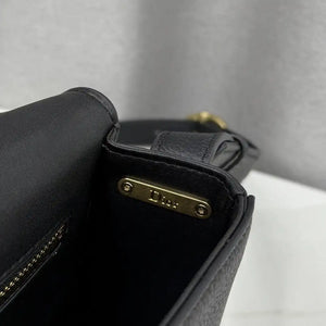 Medium Dior Médaillon Flap Bag M3920QDWP_M900 Black Grained Calfskin - Default Title - View 7