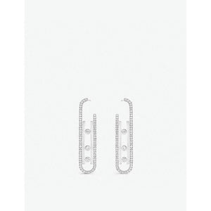 Messika Rose Gold Diamond Pendant Earrings Move 10TH PM 22027 - luxibagsmall