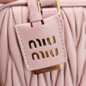 MiuMiu 5BB124 Matelass¨¦ Nappa Leather Top-handle Bag Pink - Default Title - View 6