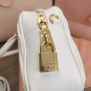 MiuMiu 5BB124 Matelass¨¦ Nappa Leather Top-handle Bag White - Default Title - View 7