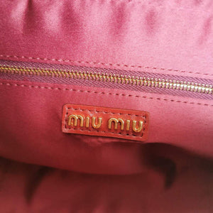 MiuMiu 5BB124 Matelass¨¦ Nappa Leather Top-handle Bag red - Default Title - View 9