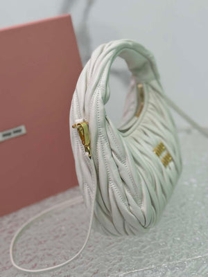 MiuMiu 5BC125 Small Matelass¨¦ nappa leather handbag White - Default Title - View 5