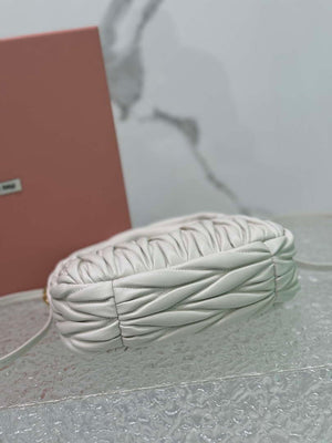 MiuMiu 5BC125 Small Matelass¨¦ nappa leather handbag White - Default Title - View 7