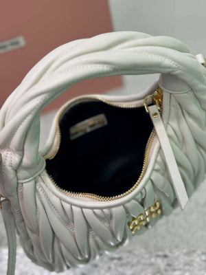 MiuMiu 5BC125 Small Matelass¨¦ nappa leather handbag White - Default Title - View 8