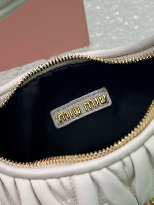 MiuMiu 5BC125 Small Matelass¨¦ nappa leather handbag White - Default Title - View 9