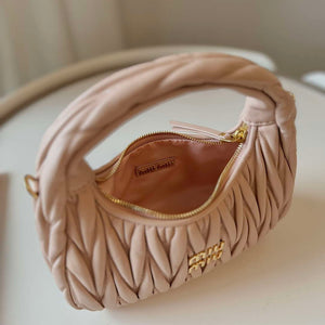 MiuMiu 5BC125 Small Matelass¨¦ nappa leather handbag Nude - Default Title - View 8