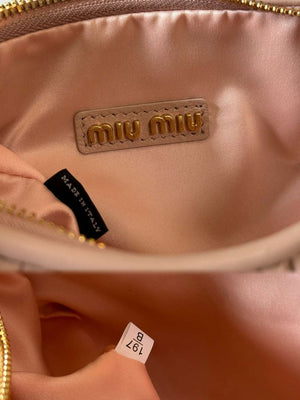 MiuMiu 5BC125 Small Matelass¨¦ nappa leather handbag Nude - Default Title - View 9