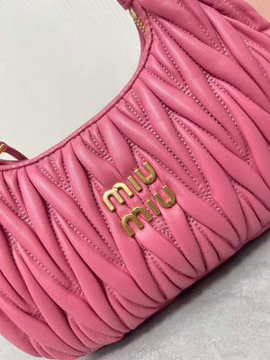 MiuMiu 5BC125 Small Matelass¨¦ nappa leather handbag Pink - Default Title - View 5