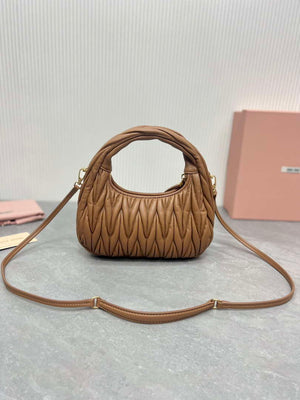 MiuMiu 5BC125 Small Matelass¨¦ nappa leather handbag Caramel - Default Title - View 2