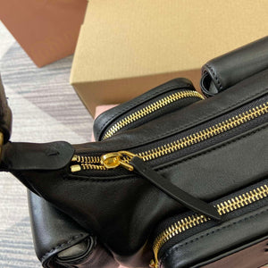 MiuMiu 5BC146 Nappa Leather Pocket Bag Black - Default Title - View 5