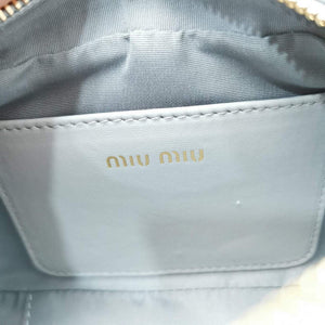 MiuMiu 5BP077 Matelass¨¦ nappa leather top-handle mini-bag Cornflower Blue - Default Title - View 7