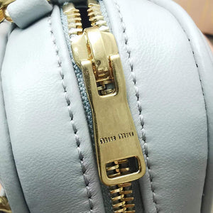 MiuMiu 5BP077 Matelass¨¦ nappa leather top-handle mini-bag Cornflower Blue - Default Title - View 9