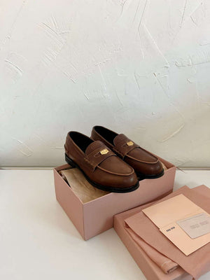 MiuMiu 5D773D Women's Leather loafers Miu8030 - Euro 35=US 4 - View 6