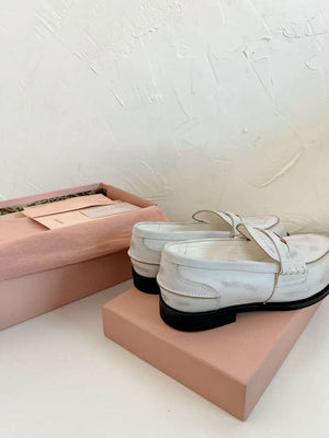 MiuMiu 5D773D Women's Leather loafers Miu8033 - Euro 35=US 4 - View 8