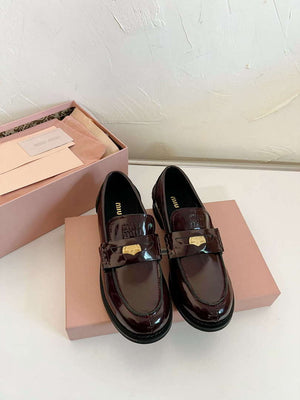 MiuMiu 5D773D Women's Leather loafers Miu8034 - Euro 35=US 4 - View 1