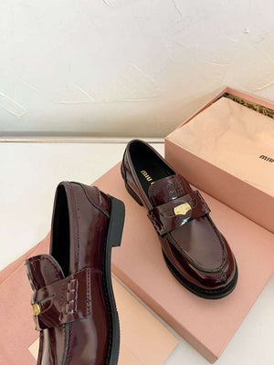 MiuMiu 5D773D Women's Leather loafers Miu8034 - Euro 35=US 4 - View 4