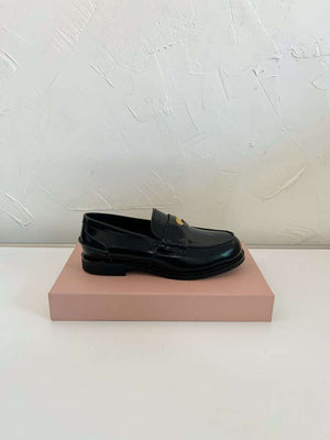 MiuMiu 5D773D Women's Leather loafers Miu8035 - Euro 35=US 4 - View 7