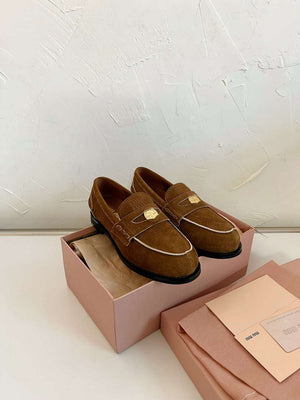 MiuMiu 5D773D Women's Leather loafers Miu8039 - Euro 35=US 4 - View 6