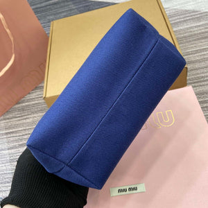 MiuMiu 5NE841 Gabardine Pouch Bag Blue - Default Title - View 7