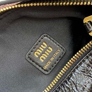 MiuMiu 5NE841 Naplak Patent Leather Pouch Bag Black - Default Title - View 12