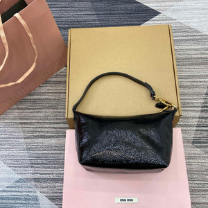 MiuMiu 5NE841 Naplak Patent Leather Pouch Bag Black - Default Title - View 2