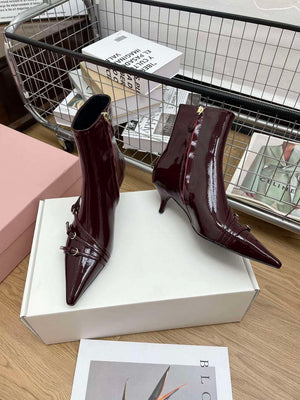 MiuMiu 5T336E Women's Naplak Booties Miu8042 - Euro 35=US 4 - View 2