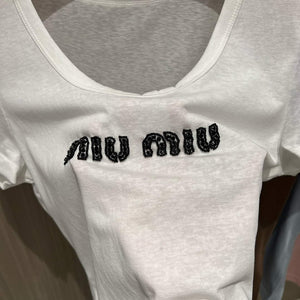 MiuMiu Women's T-shirt Fashion Clothing M99120 - S - View 3