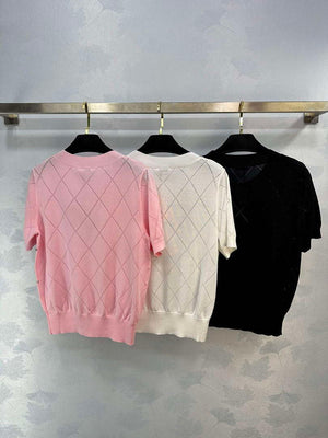MiuMiu Women's T-shirt Fashion Clothing M99125 - S / Black - View 9