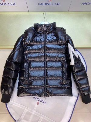 Moncler H20911A Men's Corydale Short Down Jacket Black 88620 - 1 - View 1