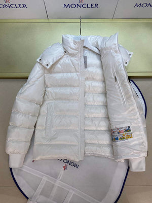 Moncler H20911A Men's Corydale Short Down Jacket White 88621 - 1 - View 4