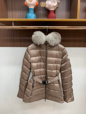 Moncler H20931A Women's Badyf Short Down Jacket Camel 88626 - 1 - View 1