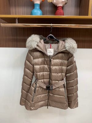 Moncler H20931A Women's Badyf Short Down Jacket Camel 88626 - 1 - View 2