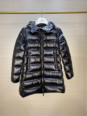 Moncler H20931C Women's Long Down Black 88638 - 1 - View 2