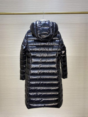 Moncler H20931C Women's Long Down Black 88639 - 1 - View 4