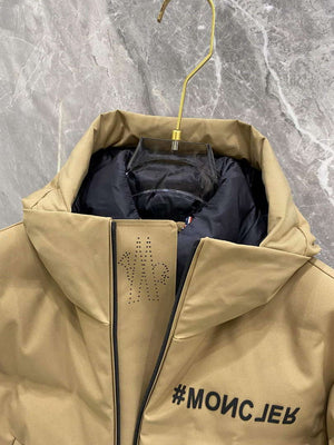 Moncler H20971A Fellberg Short Down Jacket Khaki M68732 - 1 - View 3