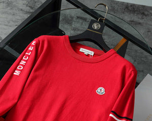 Moncler Men's H10919C00021 Designer Logo Wool Blend Cardigans Sweater M70016 - M / Red - View 2