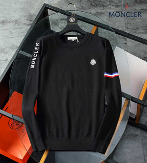 Moncler Men's H10919C00021 Designer Logo Wool Blend Cardigans Sweater M70016 - M / Red - View 4