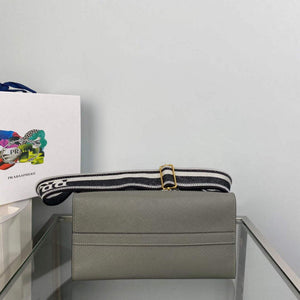 Prada 1BA156 Small Saffiano Leather Prada Monochrome Bag Slate Gray - Default Title - View 5
