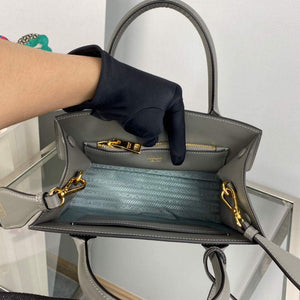 Prada 1BA156 Small Saffiano Leather Prada Monochrome Bag Slate Gray - Default Title - View 8